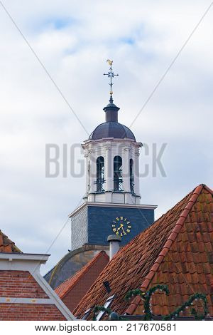 View on the dutch reformed church in Ootmarsum a small village in the eastern part of the Netherlands