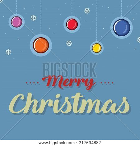 Happy Merry Christmas Card Style Vector Illustration