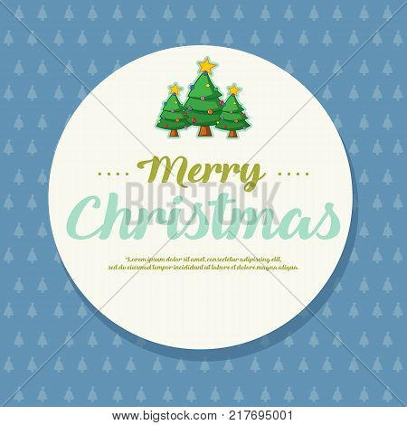 Happy Merry Christmas Card Style Vector Illustration