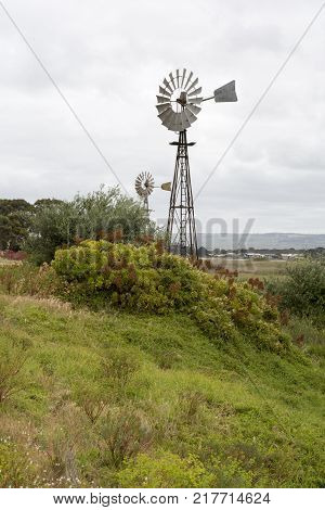 Metal Windmills, Hindmarsh Island, South Australia