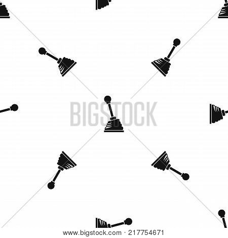 Gear stick pattern repeat seamless in black color for any design. Vector geometric illustration