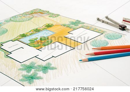 Landscape Architect Design Backyard Plan For Villa
