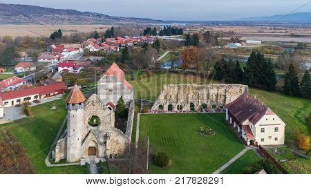 Carta Romania. The old ruined cistercian abbey from Transylvania