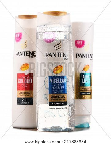 Containers Of Pantene Products Isolated On White
