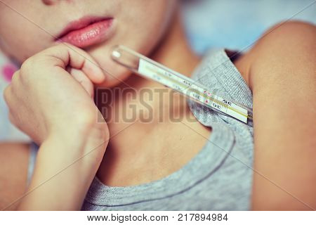 The child is ill while in the hospital.