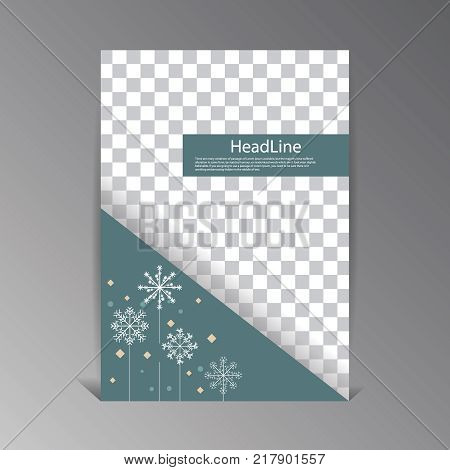 Vector snowalkers banner. Clean winer background template