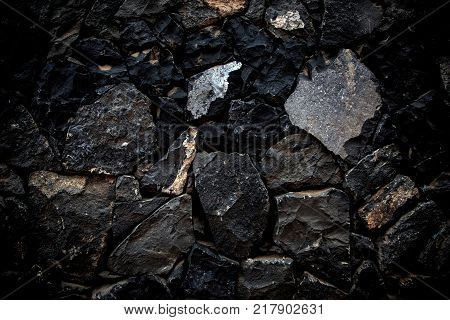 Texture of the stones. Autumn uotdoor hiking.