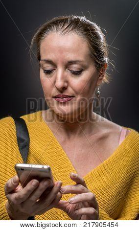 Portrait Of 40-year-old Woman With Different Emotions