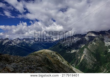 Glaciers in Beautiful Rocky Mountains in Canada