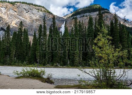 Rocky Mountains. Beautiful high mountains Glaciers in Beautiful Rocky Mountains in Canada