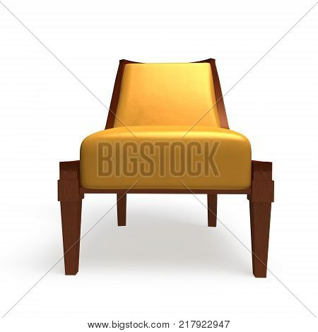 Empty chair isolated on a white background