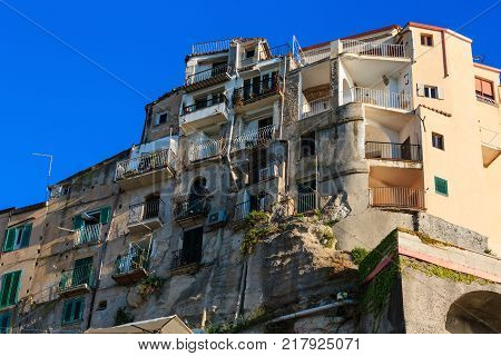 Evening Alcamo Town And Sea Bay, Sicily, Italy