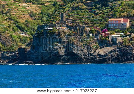 Evening Alcamo Town And Sea Bay, Sicily, Italy