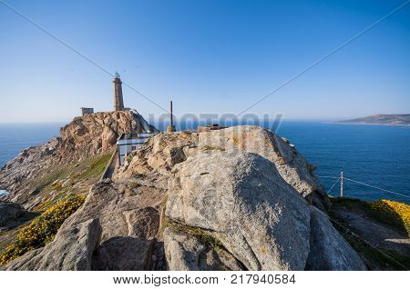 Faro Cabo Vilano Is Located In The Town Hall Of Camariñas In Galicia Spain With 59 Meters Of Height