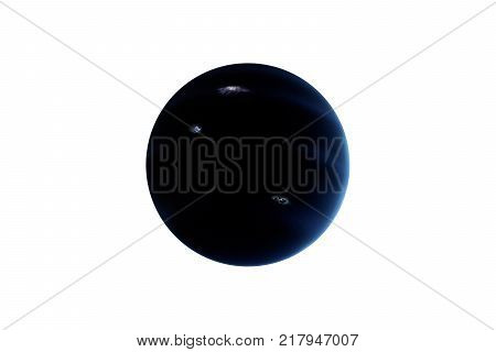 Hypothetical planet X nicknamed planet 9 isolated on white. Elements of this image furnished by NASA