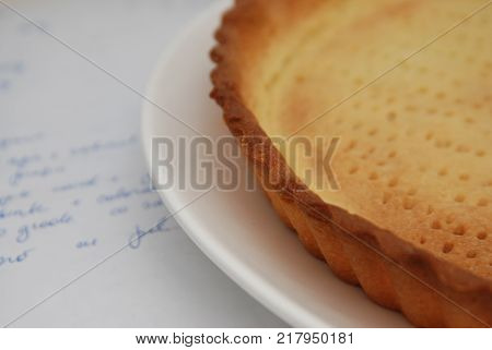 Baked Pie Base Pastry Tart pan. Dessert