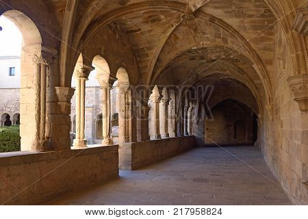 Arch In The Street Of The Village Of Vallbona De Les Monges, Llieda Province, Catalonia, Spain