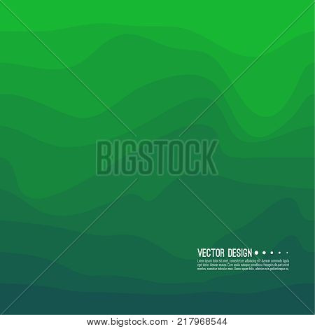 Distorted wave colorful texture. Abstract dynamical rippled surface. Vector stripe deformation background. Transition and gradation of color.
