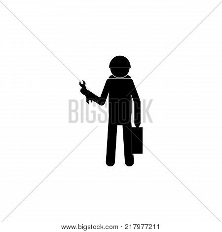 silhouette of plumbing icon. Special services element icon. Premium quality graphic design icon. Professions signs isolated symbols collection icon for websites web design on white background