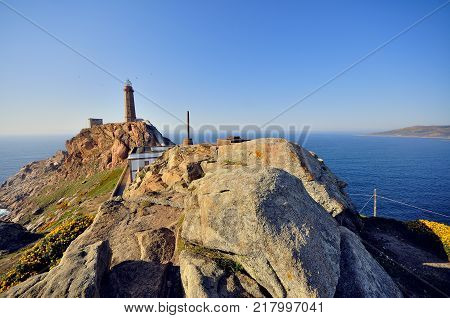 Cape Villano lighthouse located in the municipality of Camari