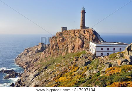 Cape Villano lighthouse located in the municipality of Camari