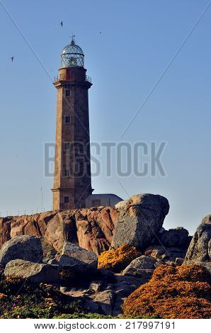 Cape Villano lighthouse located in the municipality of Camari