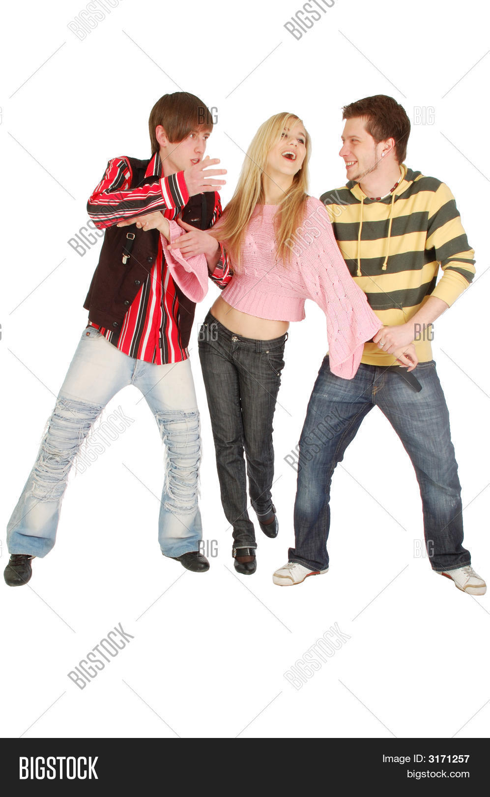 Two Guys Try Share One Image & Photo (Free Trial) Bigstock