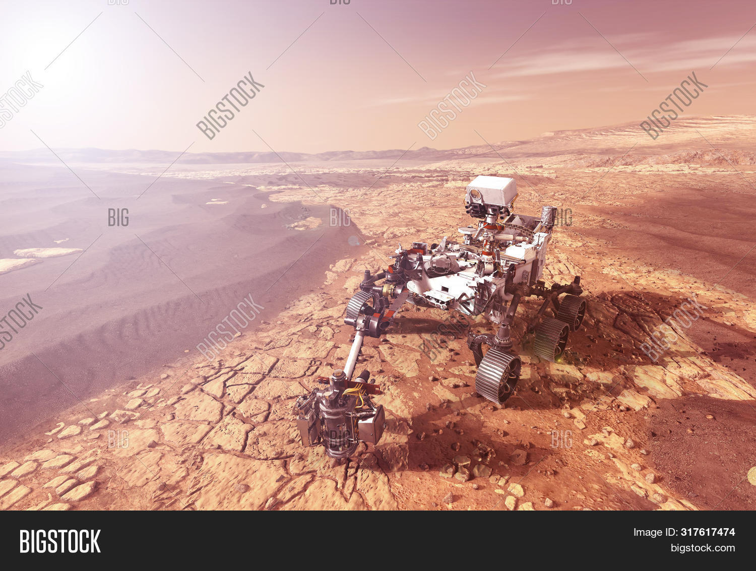 Front Facing View Of A Mars Rover Mars Rover Explores Image & Photo (Free Trial) | Bigstock