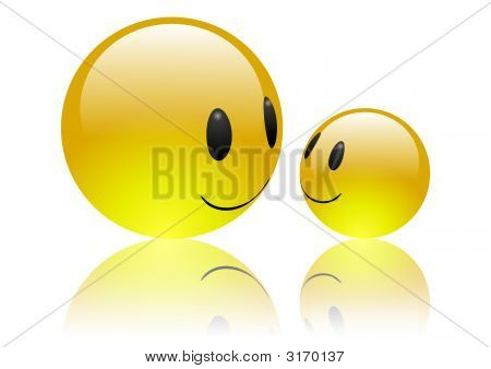 3D-우정 [반사] 아쿠아 이모티콘
