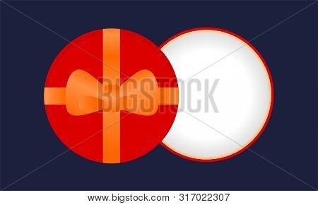 Surprice Gift Box Flat Logo Design Vector