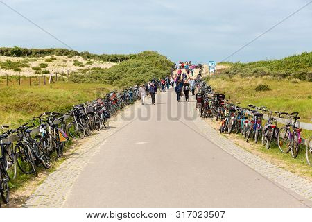 Access Path To The Beach In The Dunes Of Zeeland, Netherlands
