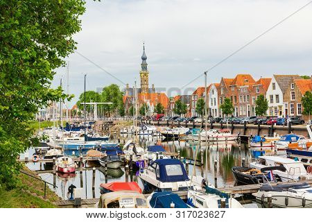 Harbor With Sailing Boats In Veere, Netherlands