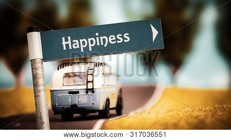 Street Sign To Happiness