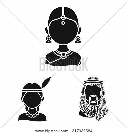 Isolated Object Of Person And Culture Symbol. Collection Of Person And Race Vector Icon For Stock.