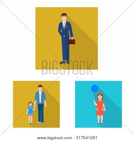 Isolated Object Of Generation And Happy Logo. Set Of Generation And Avatar Vector Icon For Stock.