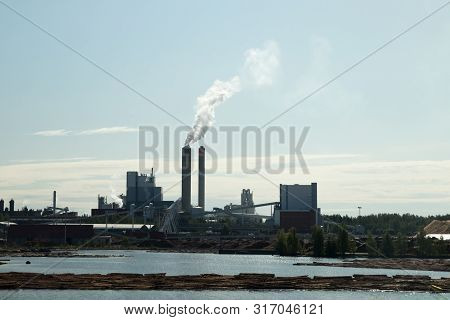 Lappeenranta, Finland - August 7, 2019: Upm Factory In Lappeenranta, Finland