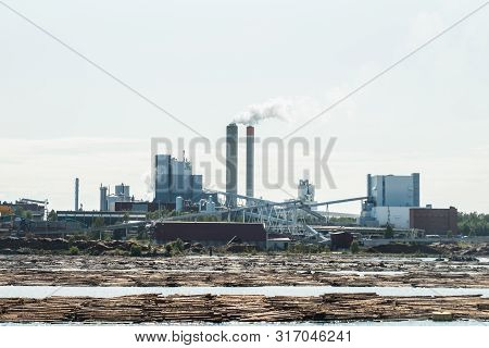 Lappeenranta, Finland - August 7, 2019: Upm Factory In Lappeenranta, Finland