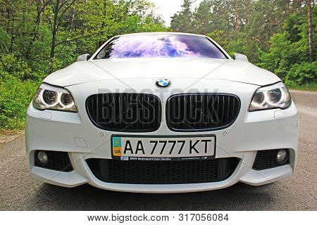 Kiev, Ukraine. May 17, 2014. Bmw 520 Tdi (f10) M Sport On The Road