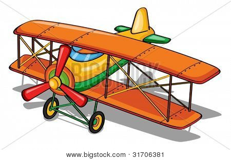 airplane on white background