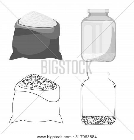 Vector Design Of Crop And Ecological Symbol. Collection Of Crop And Cooking Stock Vector Illustratio