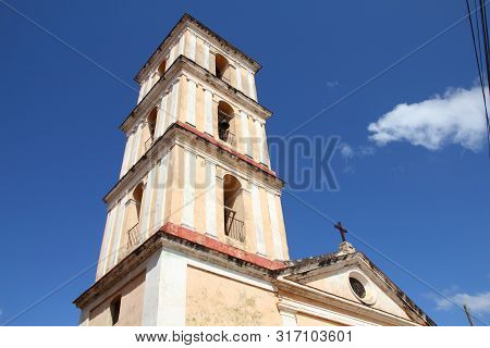 Church Of The Good Voyage (iglesia Del Buen Viaje) In Remedios, Cuba.