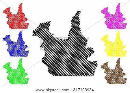 Kaolack Region (regions Of Senegal, Republic Of Senegal) Map Vector Illustration, Scribble Sketch Ka