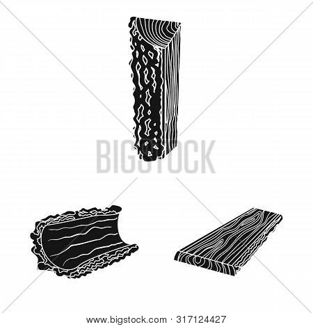 Vector Design Of Hardwood And Construction Icon. Set Of Hardwood And Wood Vector Icon For Stock.