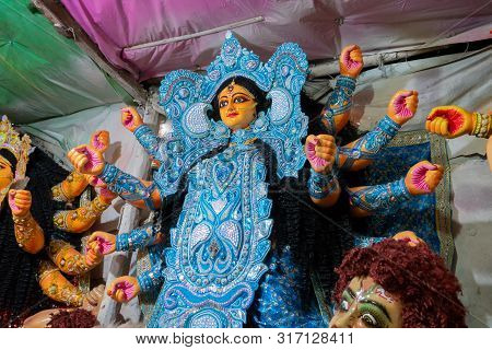 Clay Idol Of Goddess Durga