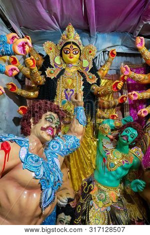 Clay Idol Of Goddess Durga