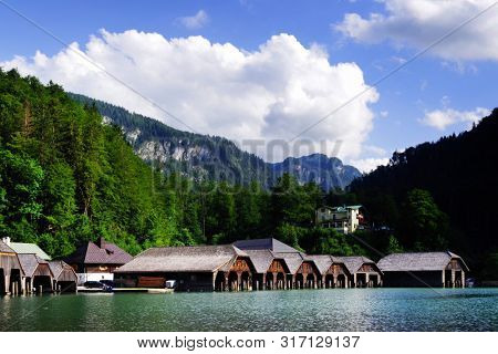Konigssee Alpine lake, Berchtesgadener Land, Bavaria, Germany