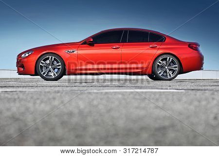 September 26, 2016, Kyiv, Ua. Bmw M6 In A Clean Sky Background