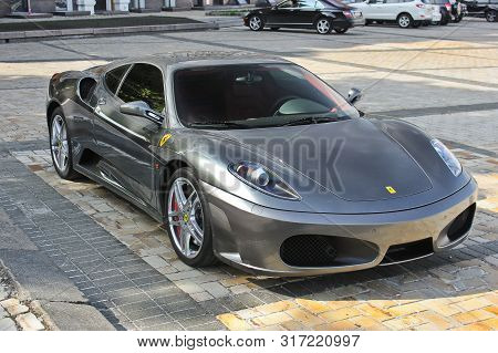 August 7, 2012, Ukraine, Kiev. Ferrari F430 In An Exclusive Gray