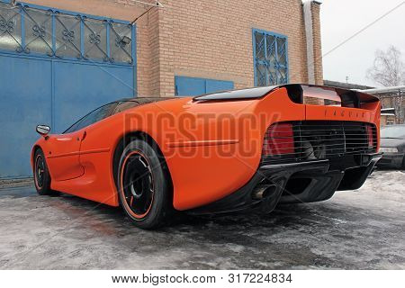 January 3, 2013; Kiev, Ukraine. Jaguar Xj220 (1991). Hypercar. Winter. Cold