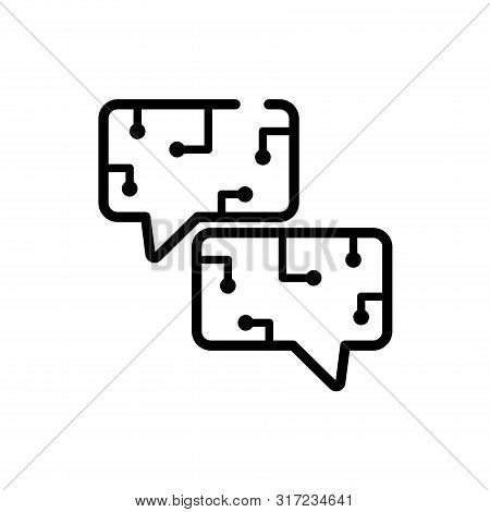 outline speech bubble icon from artificial intelligence collection